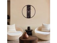 WALLXPERT Dekorativni metalni zidni sat Demre Black Marble