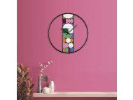 WALLXPERT Dekorativni metalni zidni sat Demre Multicolor