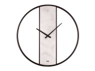 WALLXPERT Dekorativni metalni zidni sat Demre White Marble