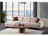 ATELIER DEL SOFA Ugaona sofa-krevet Nice L Corner Left Cream (560ARE4166)