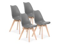 ModernHome Trepezarijske stolice set 4 kom Filipo Dark Gray