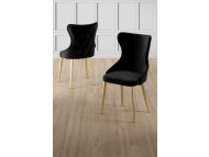 HANAH HOME Set stolica (6 komada) Alpa Black Gold