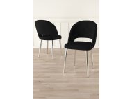 HANAH HOME Set stolica (6 komada) Pane Black Chrome