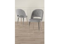 HANAH HOME Set stolica (6 komada) Pane Grey Chrome