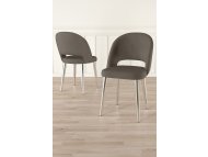 HANAH HOME Set stolica (6 komada) Pane Cappuccino Chrome