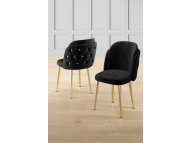 HANAH HOME Set stolica (6 komada) Axle Black Gold