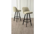 HANAH HOME Set barskih stolica (6 komada) Atex Cream Black