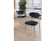 HANAH HOME Set stolica (4 komada) Vina Anthracite Chrome