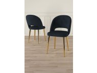 HANAH HOME Set stolica (4 komada) Pane Anthracite Gold