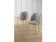 HANAH HOME Set stolica (4 komada) Axle Grey Gold
