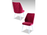 HANAH HOME Set stolica (4 komada) Pufi Tile Red White