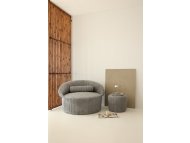 ATELIER DEL SOFA Sofa i puf sa 1 sedeljkom Pufi Anthracite