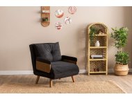 ATELIER DEL SOFA Sofa-krevet sa 1 sedeljkom Cosmo Single Black