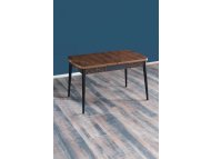 HANAH HOME Produžni trpezarijski sto Amalfi Motif Walnut Black