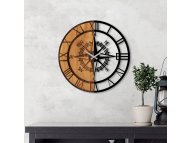 WALLXPERT Dekorativni drveni zidni sat Clock Mechanism