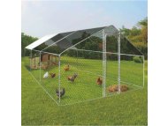 CHOMIK METALNI KAVEZ ZA ŽIVOTINJE 4,5 x 3 x 1,95 M SA DELIMIČNIM KROVOM 4030