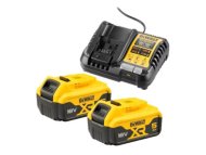 DEWALT Set 2 x baterija i punjač 18V XR® 5Ah DCB1104P2-QW