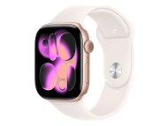APPLE Watch S11 GPS 46mm Rose Gold Aluminium Case with Light Blush Sport Band - S/M (mev64et/a)