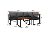 HANAH HOME Set baštenskog nameštaja CPT5516 190