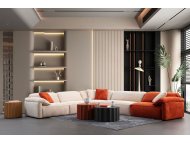 ATELIER DEL SOFA Ugaona sofa Flamingo Corner 2 Krem Orange
