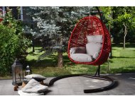 HANAH HOME Baštenska stolica za jednu ljuljašku Fındık Claret Red