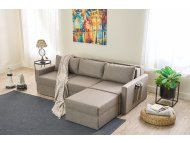 ATELIER DEL SOFA Ugaona sofa-krevet Saros Brown