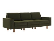 ATELIER DEL SOFA Sofa sa 3 sedišta Sparrow Extra 3 Oil Green Walnut