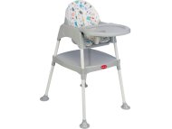 PLAYTIME 614 Stolica za hranjenje 2u1 siva