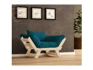 HANAH HOME Garden 1-Seat Sofa Prirodno Petrol Blue CPT8148 140