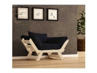 HANAH HOME Garden 1-Seat Sofa Prirodno Crno CPT8149 140