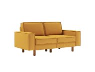 ATELIER DEL SOFA 2-Seat Sofa Sparrow 2 Mustard Walnut