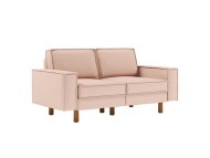 ATELIER DEL SOFA 2-Seat Sofa Sparrow 2 Salmon Walnut
