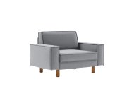 ATELIER DEL SOFA 1-Seat Sofa - fotelja Sparrow Loveseat Fog Grey Walnut