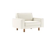 ATELIER DEL SOFA 1-Seat Sofa - fotelja Sparrow Loveseat Milk Froth Walnut