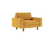 ATELIER DEL SOFA 1-Seat Sofa - fotelja Sparrow Loveseat Mustard Walnut