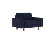 ATELIER DEL SOFA 1-Seat Sofa - fotelja Sparrow Loveseat Night Blue Walnut