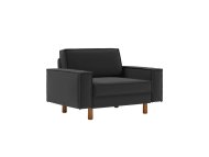 ATELIER DEL SOFA 1-Seat Sofa - fotelja Sparrow Loveseat Night Grey Walnut