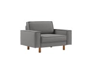 ATELIER DEL SOFA 1-Seat Sofa - fotelja Sparrow Loveseat Obsidian Walnut
