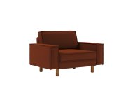 ATELIER DEL SOFA 1-Seat Sofa - fotelja Sparrow Loveseat Tile Red Walnut