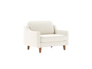 ATELIER DEL SOFA 1-Seat Sofa - fotelja Robin Loveseat Milk Froth Walnut