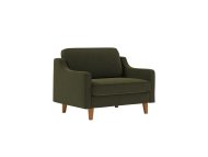 ATELIER DEL SOFA 1-Seat Sofa - fotelja Robin Loveseat Oil Green Walnut