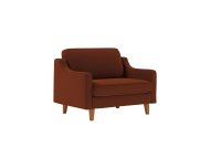ATELIER DEL SOFA 1-Seat Sofa - fotelja Robin Loveseat Tile Red Walnut