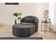 ATELIER DEL SOFA Sofa-krevet - fotelja Pitta Anthracite
