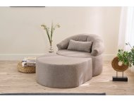ATELIER DEL SOFA Sofa-krevet - fotelja Pitta Brown
