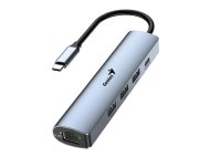GENIUS UH-545 5-in-1 USB 3.0 Iron Grey Hub