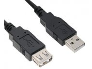 E-GREEN Kabl USB A - USB A M/F (produžni) 5m crni