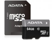 ADATA UHS-I MicroSDXC 64GB class 10 + adapter AUSDX64GUICL10-RA1