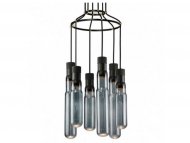 LUNA 96 LUSTER 6*GU10 BLACK/SMOKED GLASS