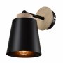 VESTA 425 ZIDNA LAMPA 1*E27 CRNA/DRVO - slika 1