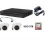 DAHUA -13* 2 kamere full hd dome+dvr+hdd+napajanje 3tb Tehnicki pregled - slika 1